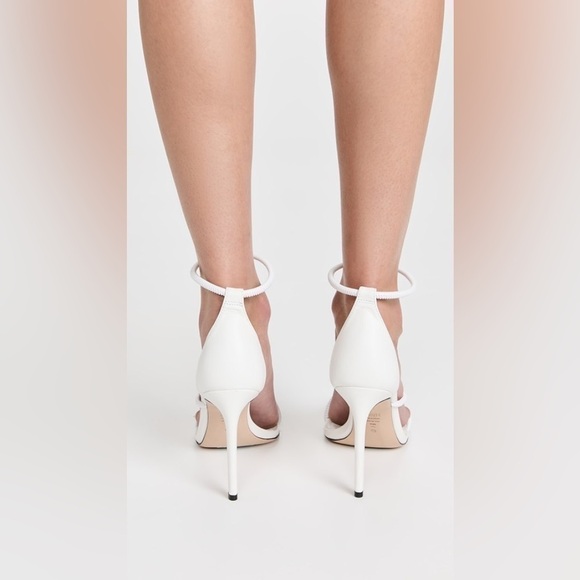 Schutz Gaiah Leather Ankle-Strap Sandals - white leather - size 7.5 - Picture 3 of 16